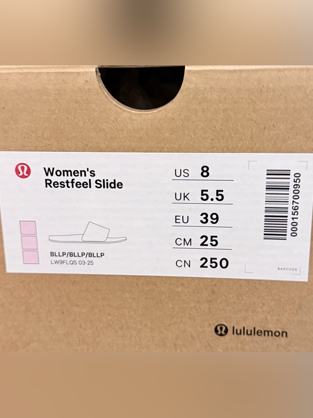 lululemon athletica Women's Slide Sandals pearl Pink sz 8 - Picture 5 of 10